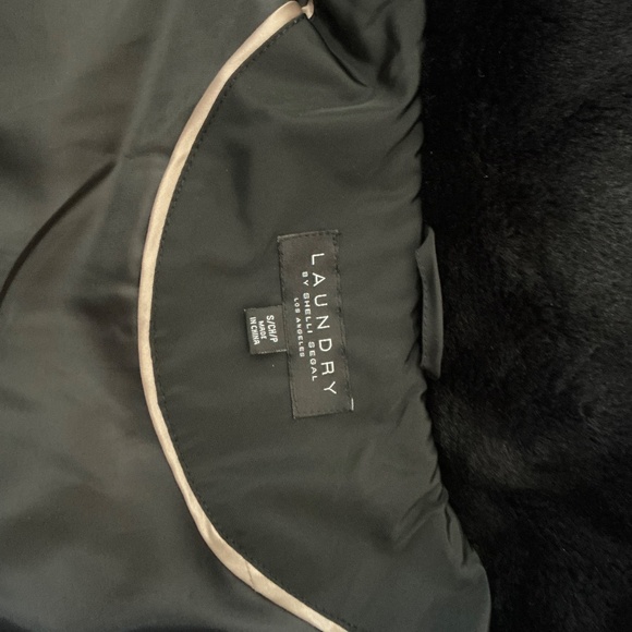 Laundry by Shelli Segal Women Black Long Puffer Jacket with Hood( Size: S) - Picture 4 of 5